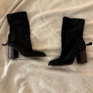 Free People Black Heeled Boots